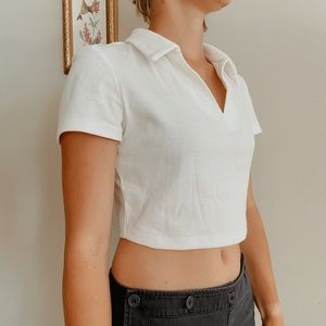 White crop top